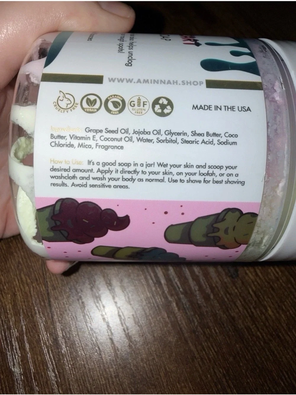Aminnah You Melt My Heart Whipped Foaming Soap & Mint To Be Lip Scrub Bundle
